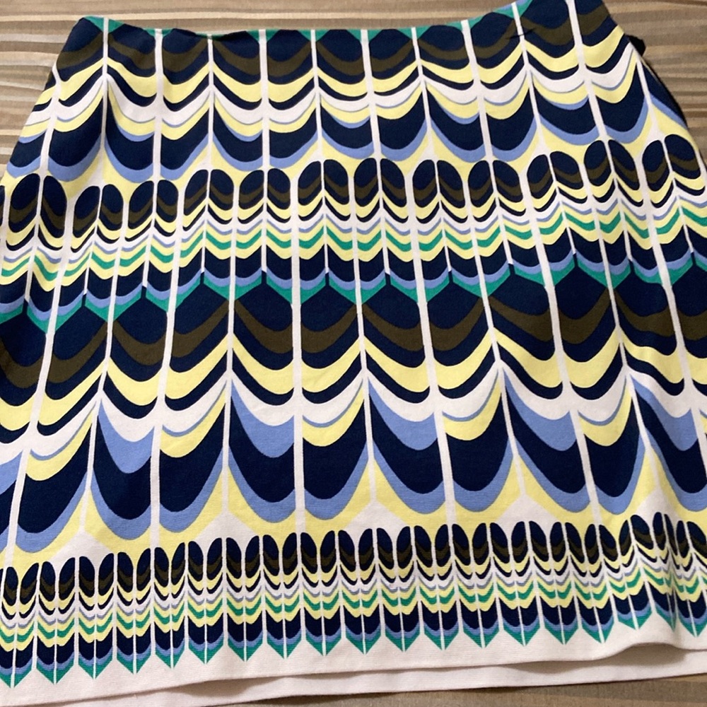 Talbots vibrant colored zig zag pattern size 6 skirt
